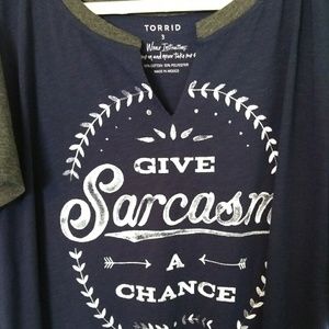 2/$30 Torrid Sarcasm Tee, Size 3